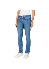 Pepe Jeans, Damen, Slim-fit-Jeans &raquo;SLIM JEANS LW&laquo; mit doppeltem Knopfverschluss, MEDIUM BLUE WISER WASH, L&auml;nge 32, 27 -L&auml;nge 32, MEDIUM BLUE WISER 