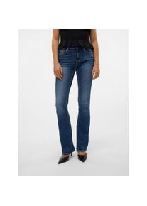 V&eacute;ro Moda Vero Moda, Damen, Bootcut-Jeans &raquo;VMFLASH MR FLARED JEANS LI3110 GA NOOS&laquo; Baumwollmischung mit Stretch, regular waist, bootcut fit, Dark Blue Denim, 
