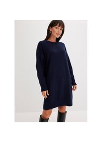bonprix, Damen, Sweatkleid &raquo;Oversize-Strickkleid&laquo; mit Seitenschlitzen, dunkelblau, N-Gr, 44/46 (L) -N-Gr, dunkelblau, Sweatkleid im l&auml;ssigen Strick-