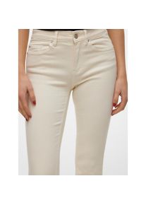 V&eacute;ro Moda Vero Moda, Damen, Bootcut-Jeans &raquo;VMFLASH MR FLARED JEANS COLOR GA NOOS&laquo; Baumwollmischung mit Stretch, regular waist, bootcut fit, ecru, L&auml;nge 32, L (