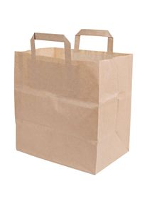 Naturestar, Verpackungsmaterial, Papiertragetaschen Bio 180x80x220mm braun Kraftpapier VE=250 St&uuml;ck