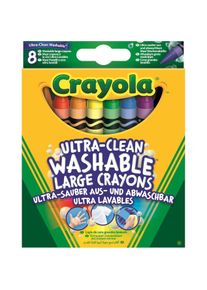 Crayola, Malstifte, 8 Wachsmalstifte Ultra-Clean (8x)