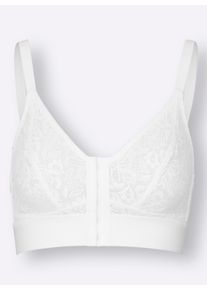 w&auml;schepur Dames Beha zonder beugel met voorsluiting in wit ,maat 100A, Witt, 83% Polyamide, 17% Elastan