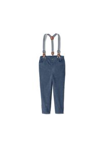Tchibo - Kinder-Cordhose mit abnehmbaren Hosentr&auml;gern - Gr. 110/116 - blau