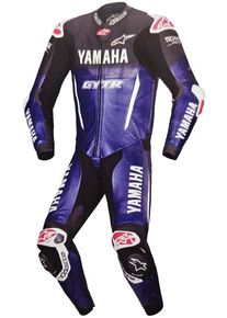 Alpinestars GP-R7 Yamaha, leather suit 1pcs. , color: Blue/Black/White/Neon-Red , size: 52