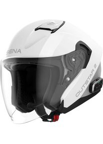 SENA Outstar 2, open face helmet , color: White/Silver , size: XXL