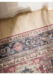 benuta Basic Couloir George Multicouleur 80x240 cm - Tapis poil ras / effet us&eacute;