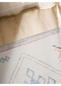 benuta Basic Couloir George Multicouleur 80x240 cm - Tapis poil ras / effet us&eacute;