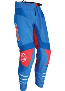 Moose Offroad Qualifier S25, cal&ccedil;as de tecido , cor: Azul/Vermelho/Branco , tamanho: 28