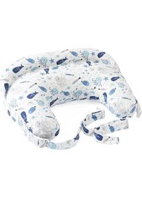 Chicco Boppy Deluxe dojčiaci vank&uacute;&scaron; | biela/modr&aacute;