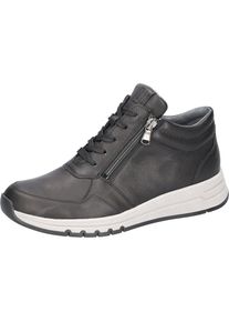 Waldl&auml;ufer Waldl&auml;ufer, Damen, Schn&uuml;rboots &raquo;H-APRIL&laquo; Schn&uuml;rstiefelette, High Top Sneaker mit 2 Rei&szlig;verschl&uuml;ssen, schwarz, 5 (38), schwarz, Kn&ouml;chelhoher Sneaker 