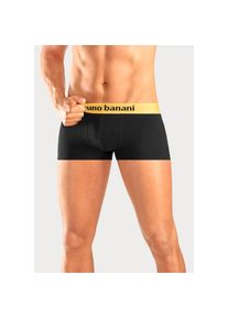 Bruno Banani, Herren, Hipster Packung, 4 Stk. knapp sitzende Boxershorts mit Logo Webbund aus Baumwollmischung, schwarz-orange, schwarz-t&uuml;rkis, 