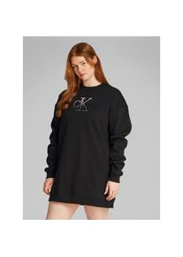 Calvin Klein Jeans Plus, Damen, Sweatkleid &raquo;PLUS EMBROIDERED MONOLOGO DRESS&laquo; mit Logo-Stickerei, in gro&szlig;en Gr&ouml;&szlig;en, Ck Black, N-Gr, 6XL (52) -N-Gr, Ck 