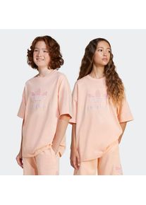 adidas originals, Damen, T-Shirt &raquo;TEE&laquo; lockerer und l&auml;ssiger Schnitt, f&uuml;r Kinder, mit gro&szlig;em Trefoil-Logo, Haze Coral, 158, Haze Coral, Ein locker 