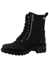 Mustang Shoes, Damen, Winterstiefelette &raquo;Haukea&laquo; Winterboots mit praktischen Rei&szlig;verschl&uuml;ssen, schwarz, 36, schwarz, Stiefelette mit stylischem 