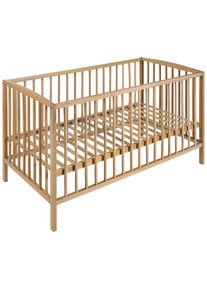 My Baby Lou Gitterbett, Naturfarben, Holz, Buche, 120x60 cm, h&ouml;henverstellbar, Aufbauanleitung im Karton, Lattenrost inklusive, Schlupfsprossen, Babym&ouml;bel & Kinderm&ouml;bel, Babyzimmer, Babybetten, Gitterbetten