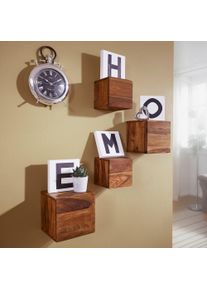 Lot de 4 &eacute;tag&egrave;res murales NEVADO HUASCARAN