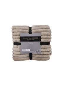 Lalee Plaid aspect velours c&ocirc;tel&eacute; PLUSH BLANKET