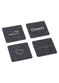 Cepewa Lot de 4 sous-verres FILZ