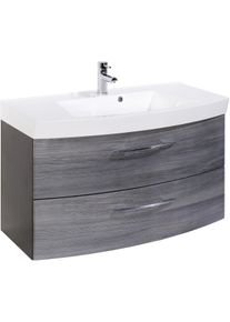 Held Meuble sous vasque 100 avec vasque en fonte min&eacute;rale FLORIDA