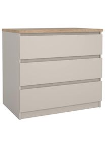 Boxxx Kommode, Eichefarben, Kaschmir, Holzwerkstoff, 3 Schublade(n) Schubladen, 77x70.1x50 cm, FSC Mix, Made in Denmark, Typenauswahl, Beim&ouml;bel erh&auml;ltlich, stehend, Kleinm&ouml;bel, Kommoden, Kommoden