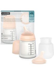 Juego de biberones Zero Zero de Suavinex | beige/blanco