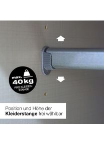 wimex Kleiderschrank &raquo;Mugano,in 5 Breiten,2 H&ouml;hen,2 Tiefen, viele Farben, Made in Germany&laquo; in Basic oder Premium Ausstattung, mit langen Griffen aus 