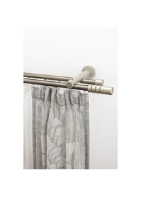 Garesa Gardinenstange &raquo;PEMPIA&laquo; &Oslash; 20 mm 2 l&auml;ufig-l&auml;ufig Wunschma&szlig;l&auml;nge Vorhanggarnitur, verl&auml;ngerbar, Knopf m.Ausschnitte