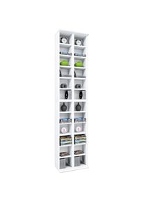 Vcm Media-Regal &raquo; Holz CD DVD Stand Regal CD Regal mit Platz f&uuml;r 408 CDs oder 144 DVDs oder 80-Videos Ma&szlig;e: H. 183 x B. 42 x T. 20 cm Elegantes CD/DVD