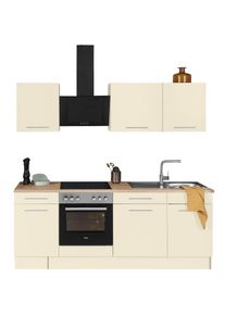 Wiho-K&uuml;chen wiho K&uuml;chen K&uuml;chenzeile &raquo;Ela, Breite 220 cm&laquo; Soft-Close-Funktion, h&ouml;henverstellbare F&uuml;&szlig;e, mit E-Ger&auml;ten