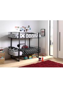 Vipack Etagenbett &raquo;Oscar, Metallbett mit 2 Liegefl&auml;chen 90/200, stabil und standfest&laquo; B/H/T ca. 205x166x99cm, pulverbeschichtet wahlweise in 2 Farben,