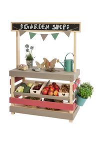 Muddy Buddy Kaufladen &raquo;Garden Friend&laquo; Outdoor Shop, natur - warmgrau/malvenrosa, FSC - sch&uuml;tzt Wald