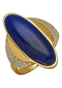 Firetti Fingerring &raquo;Schmuck Geschenk Silber 925 Damenring Ring Oval&laquo; mit Lapislazuli, Zirkonia (synth.) blau, Gr&ouml;&szlig;e 58