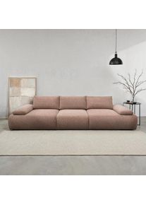 DOMO collection Big-Sofa &raquo;&Eacute;vora Megasofa Breite 324 cm&laquo; Federkern, inkl. Armlehnenverstellung, Struktur grob, rust