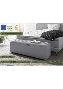 Home Affaire Hockerbank &raquo;Knobbed&laquo; Hockerbank mit Stauraum, Breite 120 cm und 160 cm
