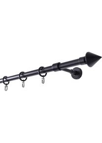 Garesa Gardinenstange &raquo;BASE&laquo; &Oslash; 20 mm 1 l&auml;ufig-l&auml;ufig Wunschma&szlig;l&auml;nge Vorhanggarnitur, Kunststoff, verl&auml;ngerbar, Spitze, mit Ringe