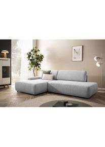 Home Affaire Ecksofa &raquo;TORGE, Schlafsofa Cord, Samtvelours u. Strukur fein, Couch in L-Form&laquo; Schlaffunktion und Bettkasten, Liegefl&auml;che: 210x125 cm, 