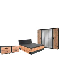 wimex Schlafzimmer-Set &raquo;Stockholm, rustikaler Look im Industrial Design&laquo; Set, 6-teilig