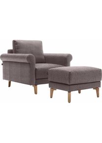 Creation BY ROLF BENZ Sessel &raquo;CR.450, Designsessel, Loungesessel&laquo; modern Landhaus, mit tollem Sitzkomfort, Breite 88 cm, Fu&szlig; Nussbaum