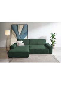 Home Affaire Ecksofa &raquo;NEU: SHERWOOD XXL 284, Big-Sofa L-Form, tiefe Sitzfl&auml;che 95 cm, Cord&laquo; Recamiere rechts/links, als Schlafsofa stellbar, Cord u. 