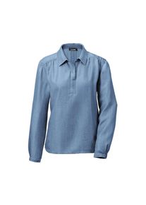 GOLDNER Klassische Bluse &raquo;Kurzgr&ouml;&szlig;e Bluse&laquo; blau, Gr&ouml;&szlig;e 20