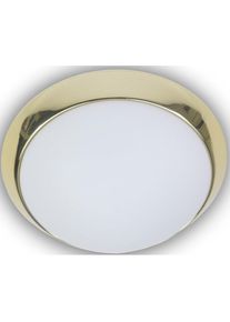 Niermann Deckenleuchte &raquo;Opal matt, Dekorring Messing poliert, LED&laquo; LED-Board 1 Stk. Warmwei&szlig;