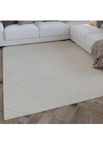 Wecon Home Wollteppich &raquo;Hamptons NINETEEN&laquo; rechteckig 15 mm H&ouml;he L&auml;ufer, Schurwolle, Kurzflor, Wohn- & Schlafzimmer, Hoch-Tief-Effekt