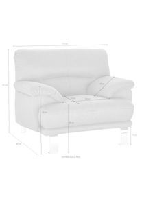 Trendmanufaktur Sessel &raquo;Cecilia II, Loungesessel in italienischem Design&laquo; breite und bequeme Armlehnen