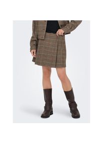Only Karorock &raquo;ONLRICCA LIFE CHECK MW SKIRT OTW&laquo; braun, Gr&ouml;&szlig;e S (36)