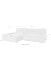 DOMO collection Ecksofa &raquo;Cesena moderne Polsterecke mit flachen Armlehnen, L-Form&laquo; fester Sitzkomfort, frei im Raum stellbar