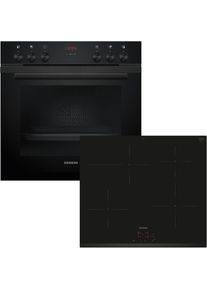 Siemens Induktions Herd-Set &raquo;HE213ABB4&laquo; mit Teleskopauszug nachr&uuml;stbar 3D Hei&szlig;luft