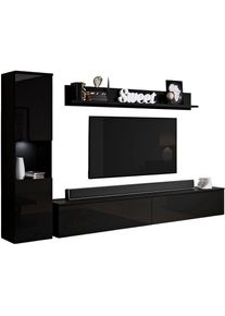 Inosign Wohnwand &raquo;PARIS, Vitrine T&uuml;ranschlag links/rechts wechselbar&laquo; Komplett-Set, 3 Stk. tlg.