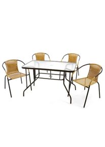 Vcm Garten-Essgruppe &raquo;3-tlg. Set Gartenm&ouml;bel Sitzgruppe Tisch Stuhl&laquo;