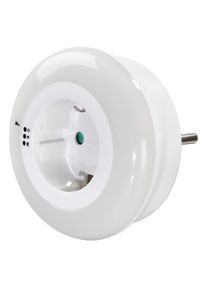 Hama LED Nachtlicht &raquo;LED Nachtlicht mit Steckdose, Lichtsensor, Ber&uuml;hrungsschutz, 3 Farben&laquo; Tageslichtwei&szlig; blau gr&uuml;n Wei&szlig;, Blau, Gr&uuml;n